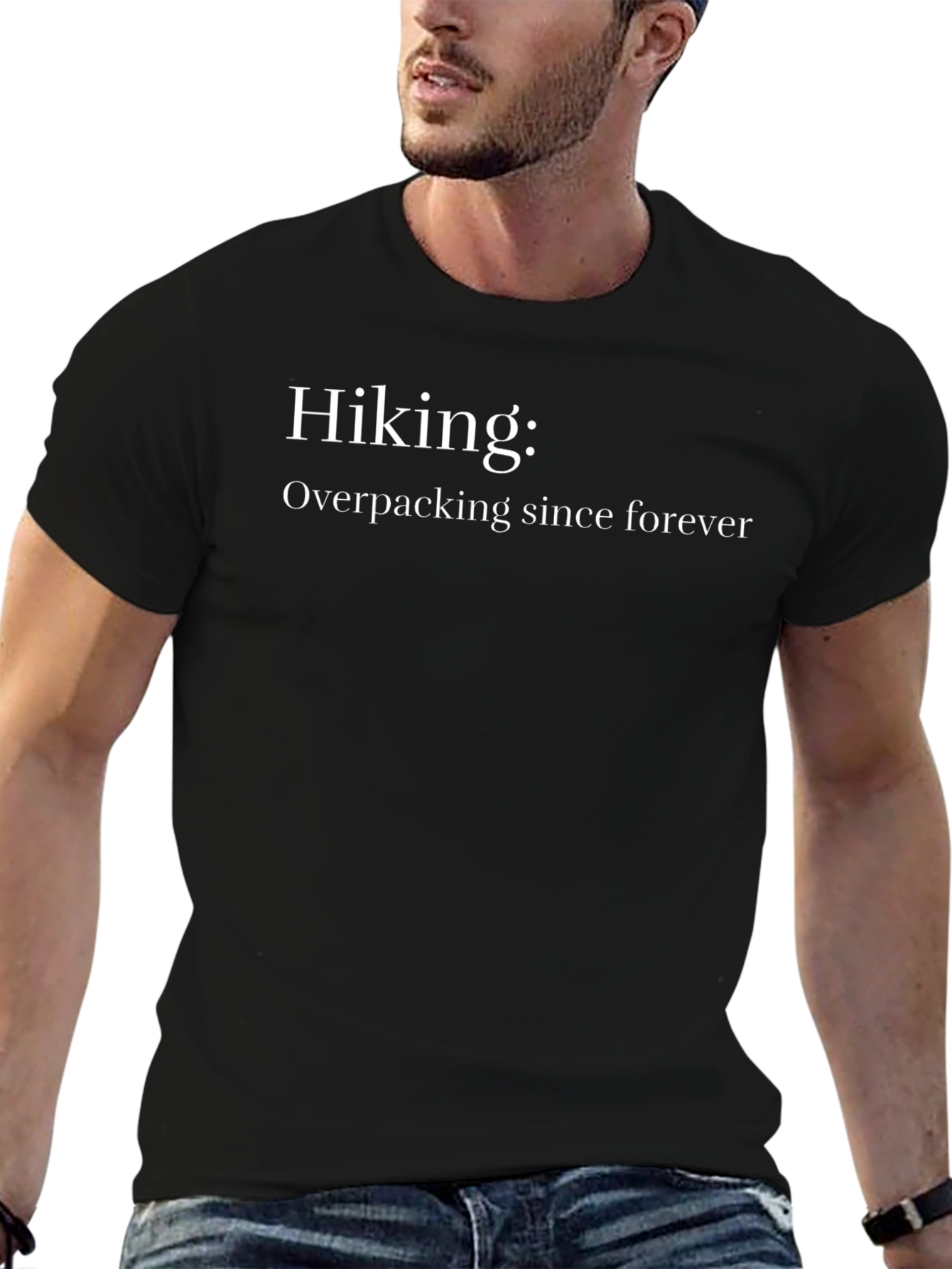Hiking Overpacking T-Shirt - Black
