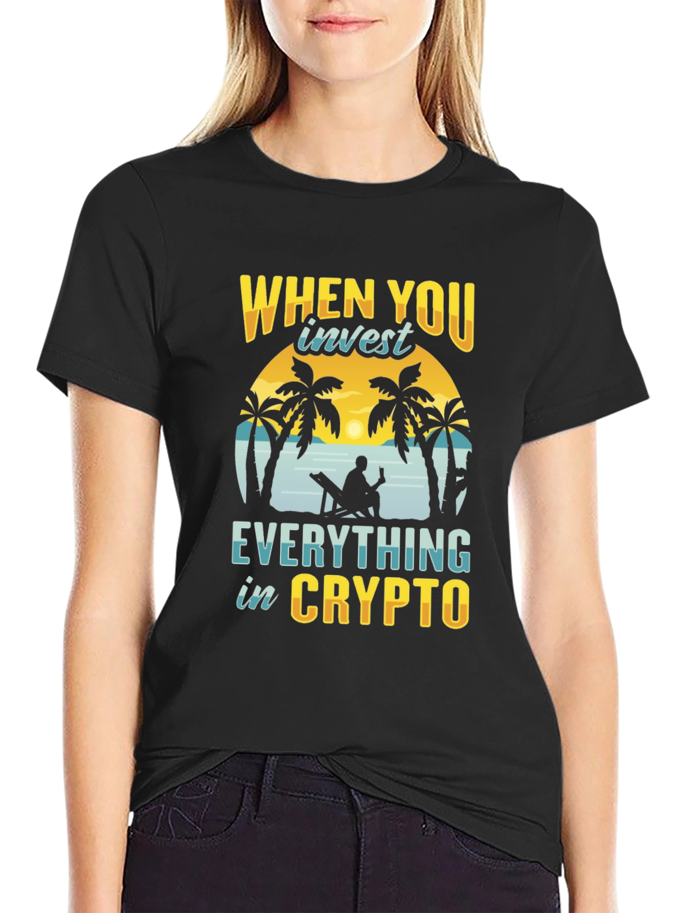 Crypto Investor T-Shirt - Beach Design