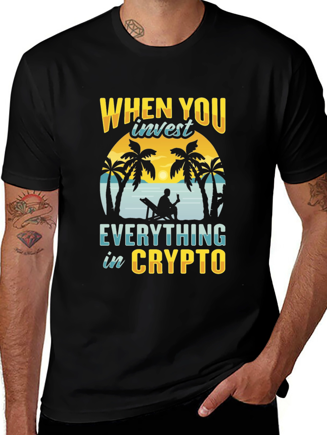 Crypto Investor T-Shirt - Beach Design