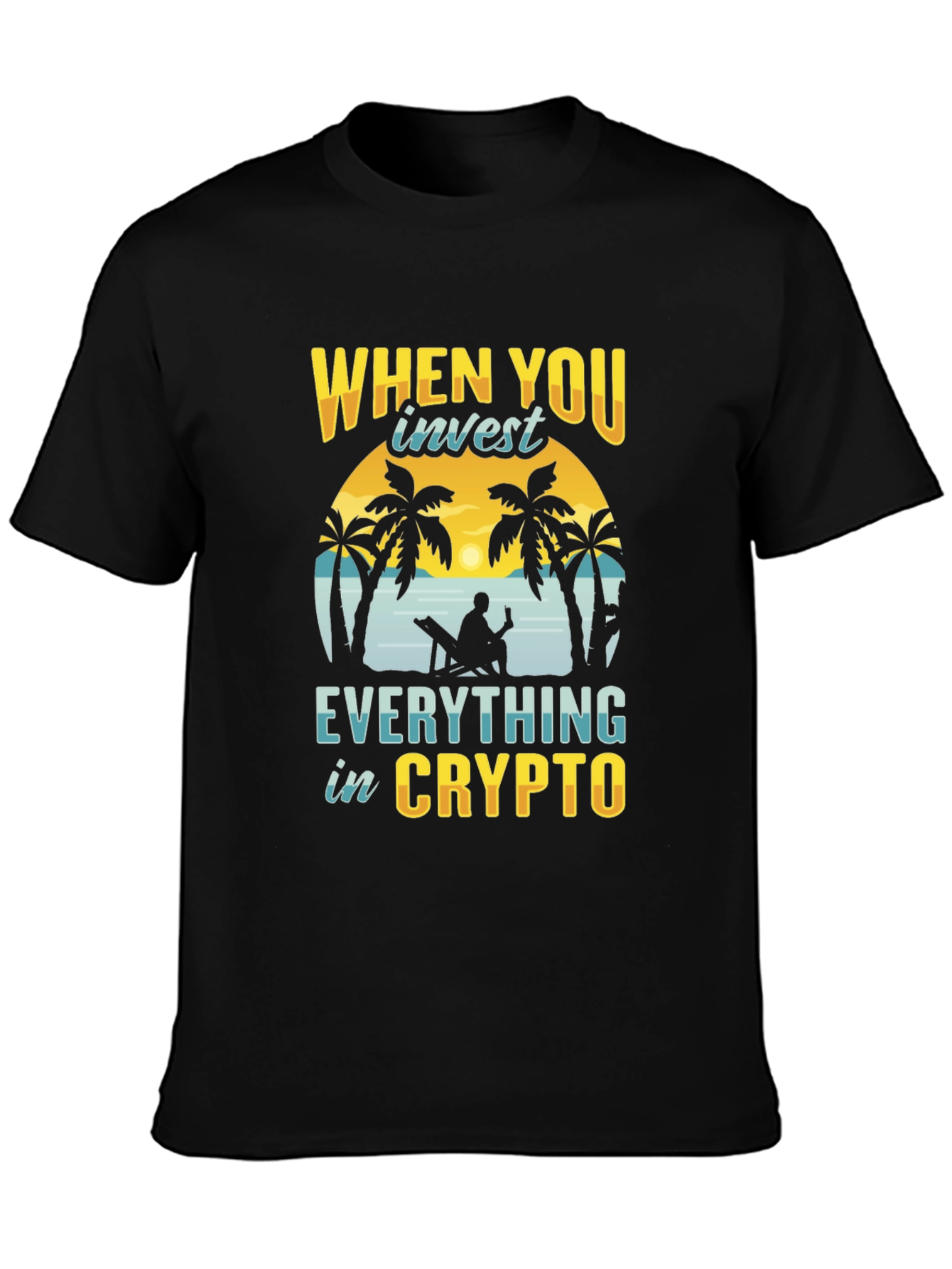 Crypto Investor T-Shirt - Beach Design