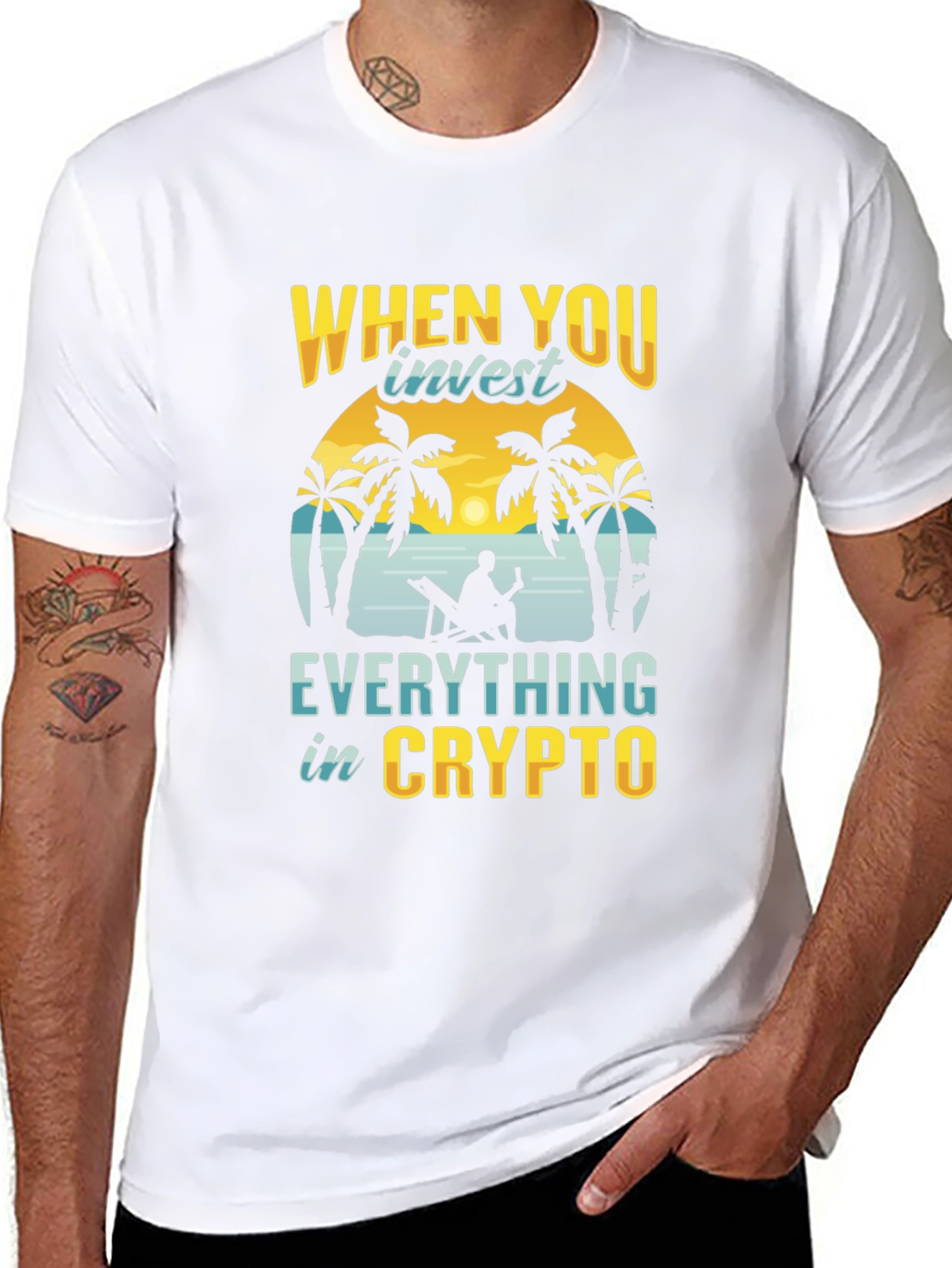 Crypto Investor T-Shirt - Beach Design