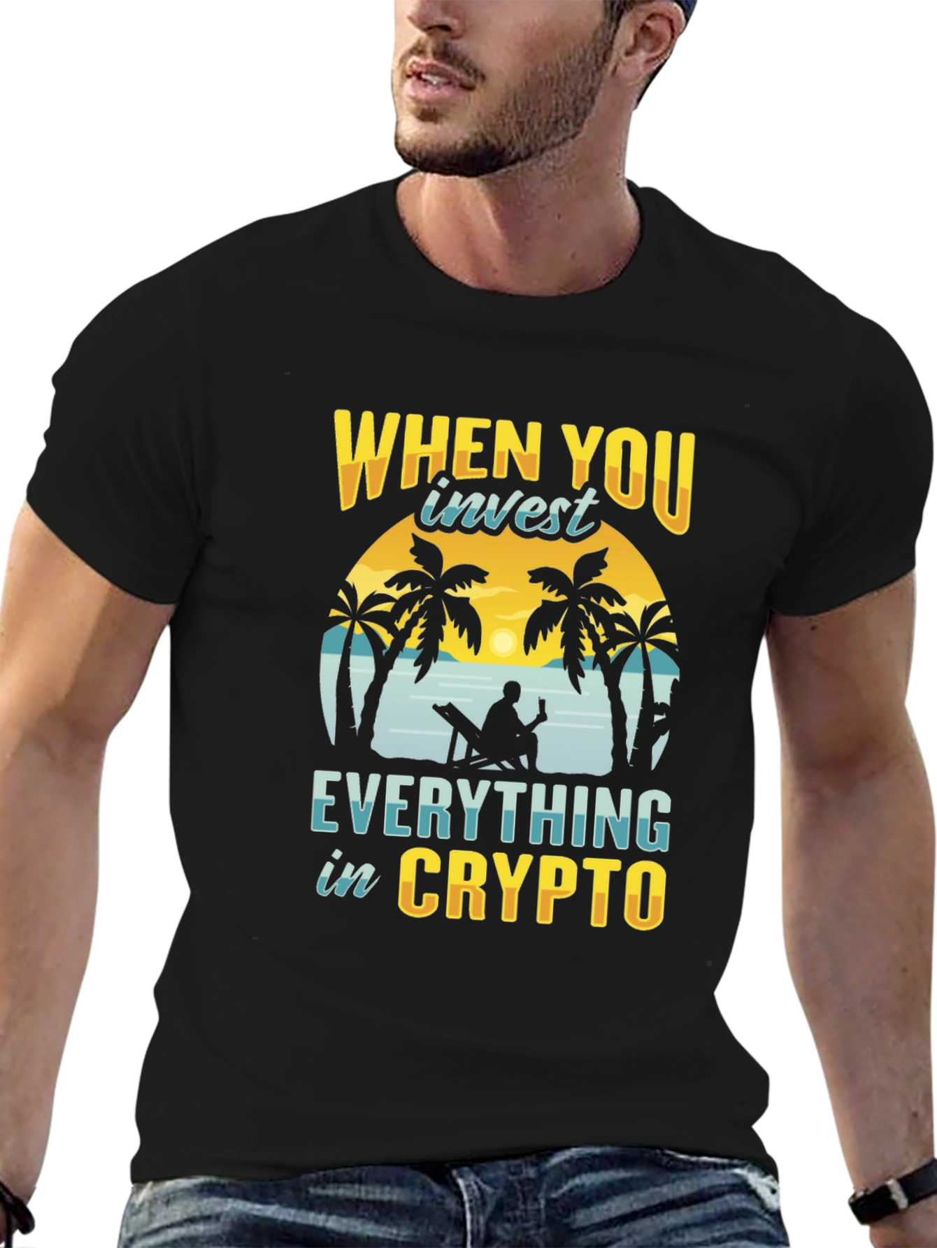 Crypto Investor T-Shirt - Beach Design