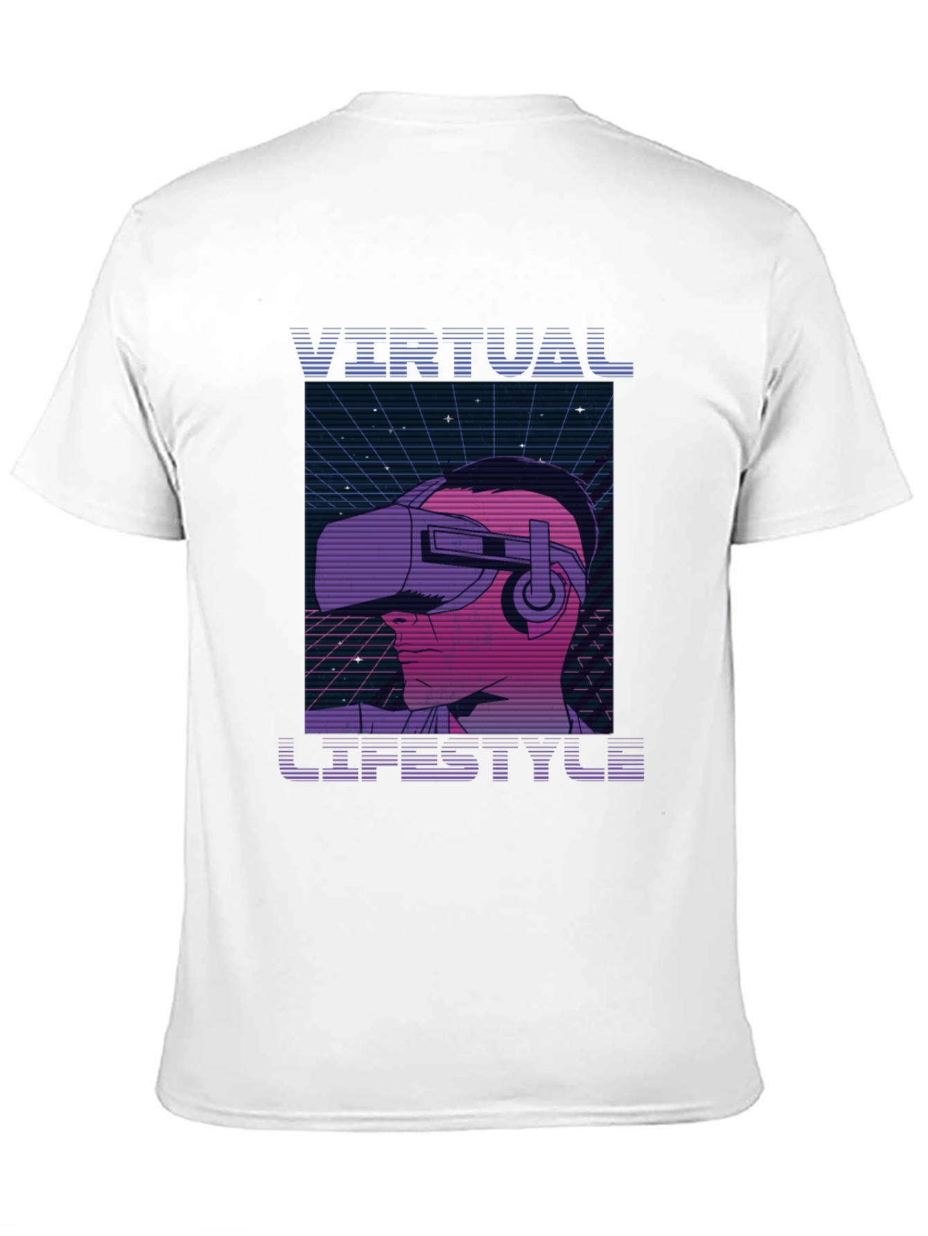 Virtual Lifestyle Black T-Shirt Retro VR Gaming