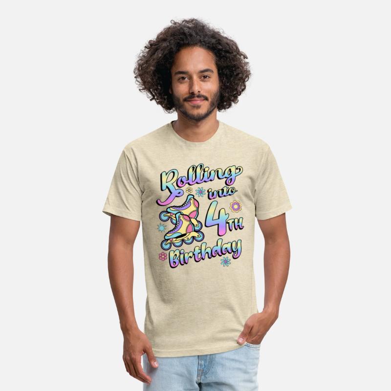 Rolling Into 4th Birthday Roller Skater Inline