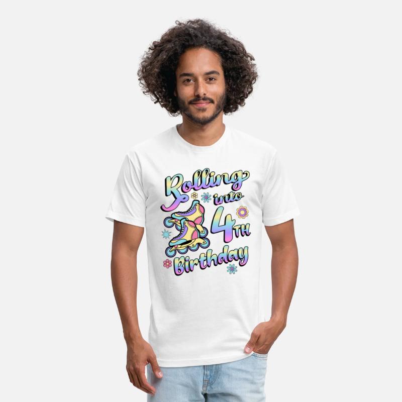 Rolling Into 4th Birthday Roller Skater Inline