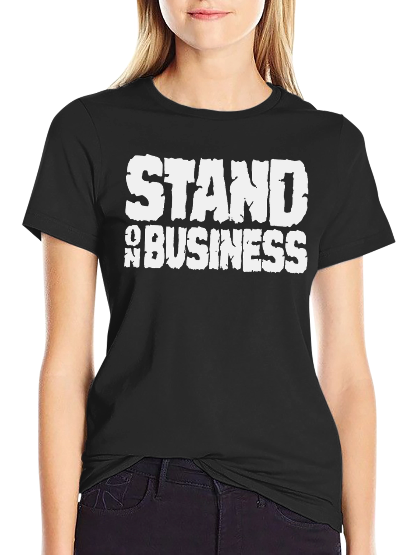 Stand On Business Black Graphic T-Shirt