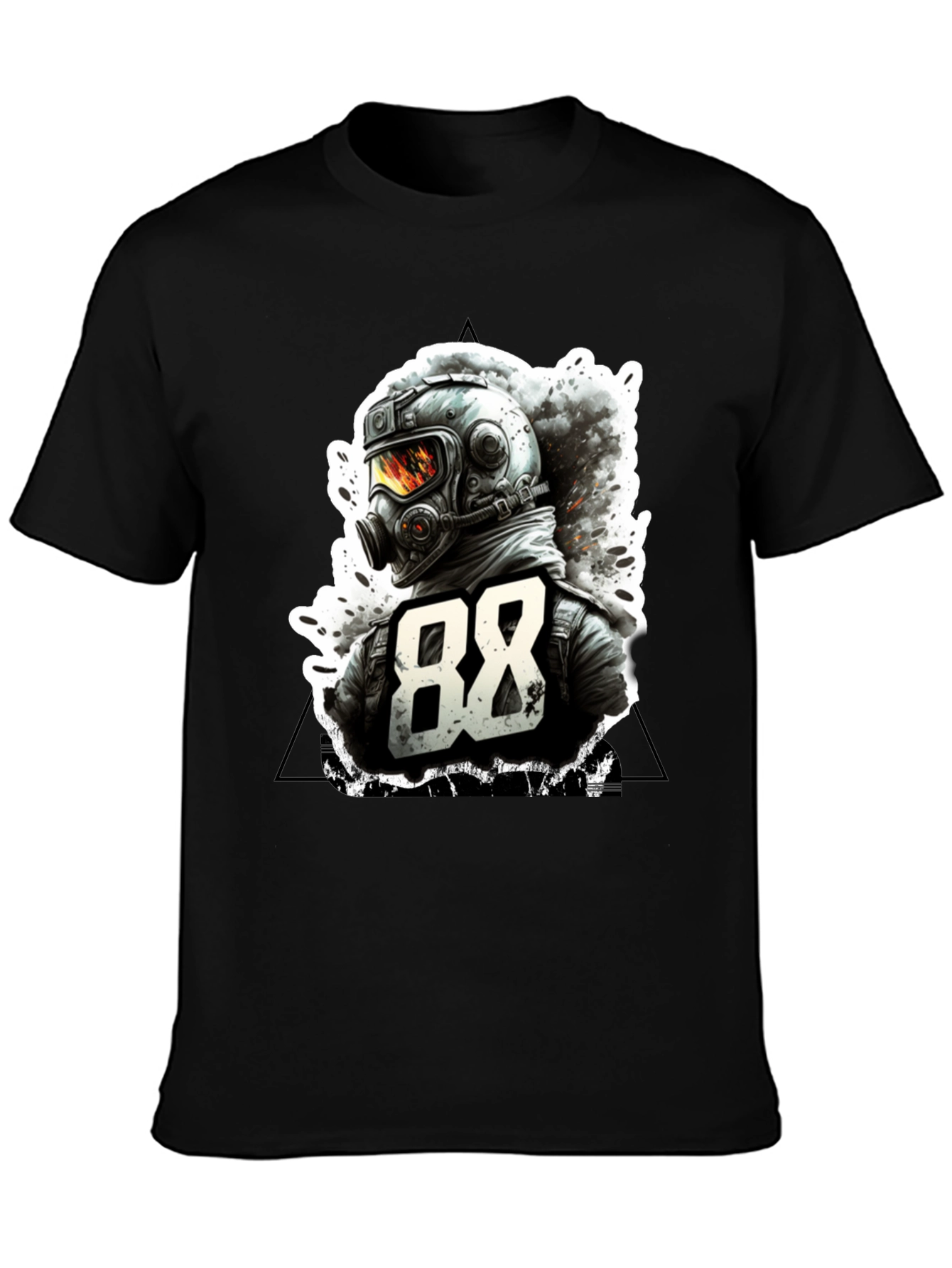 Graphic Tee - 88 Design Black T-Shirt