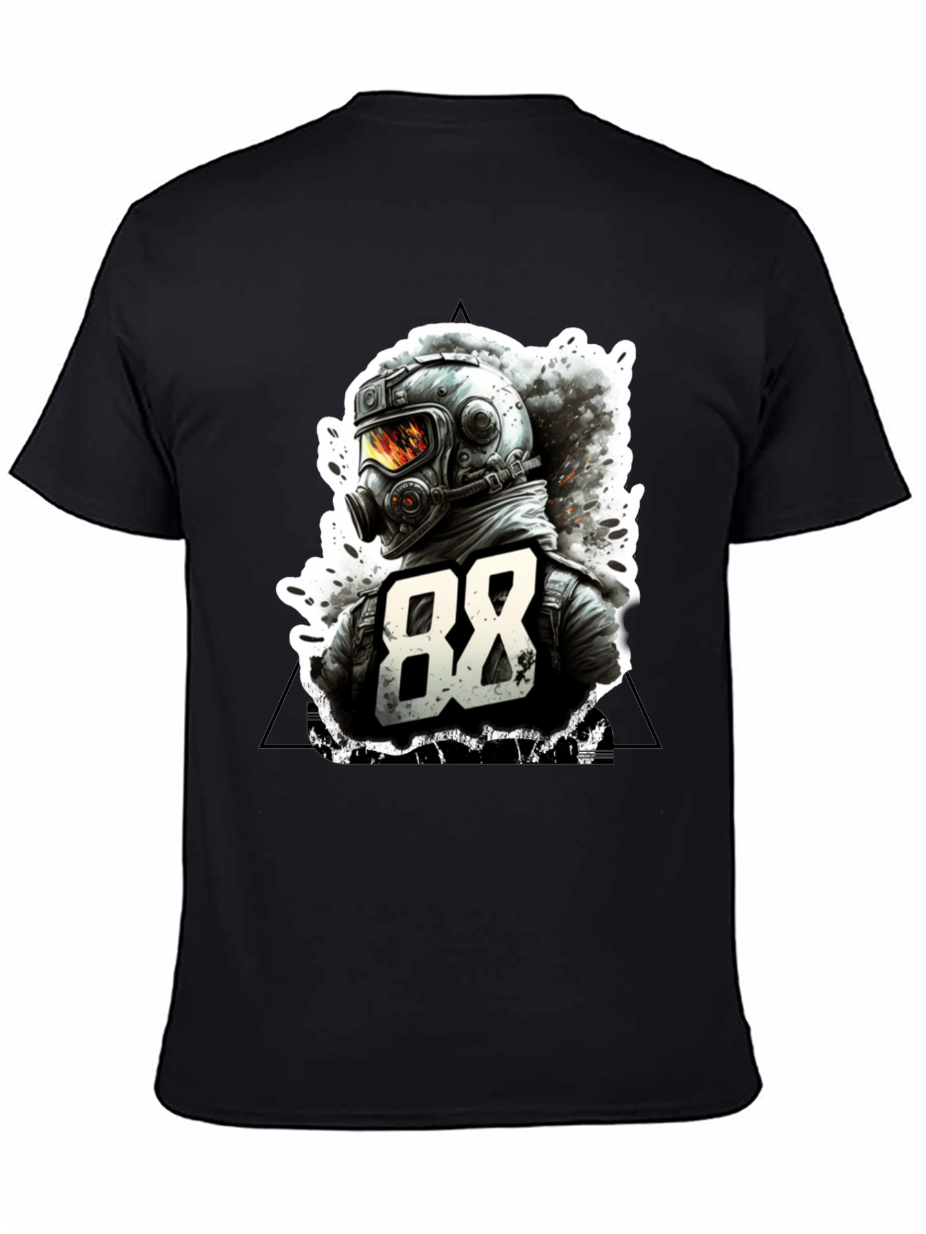 Graphic Tee - 88 Design Black T-Shirt