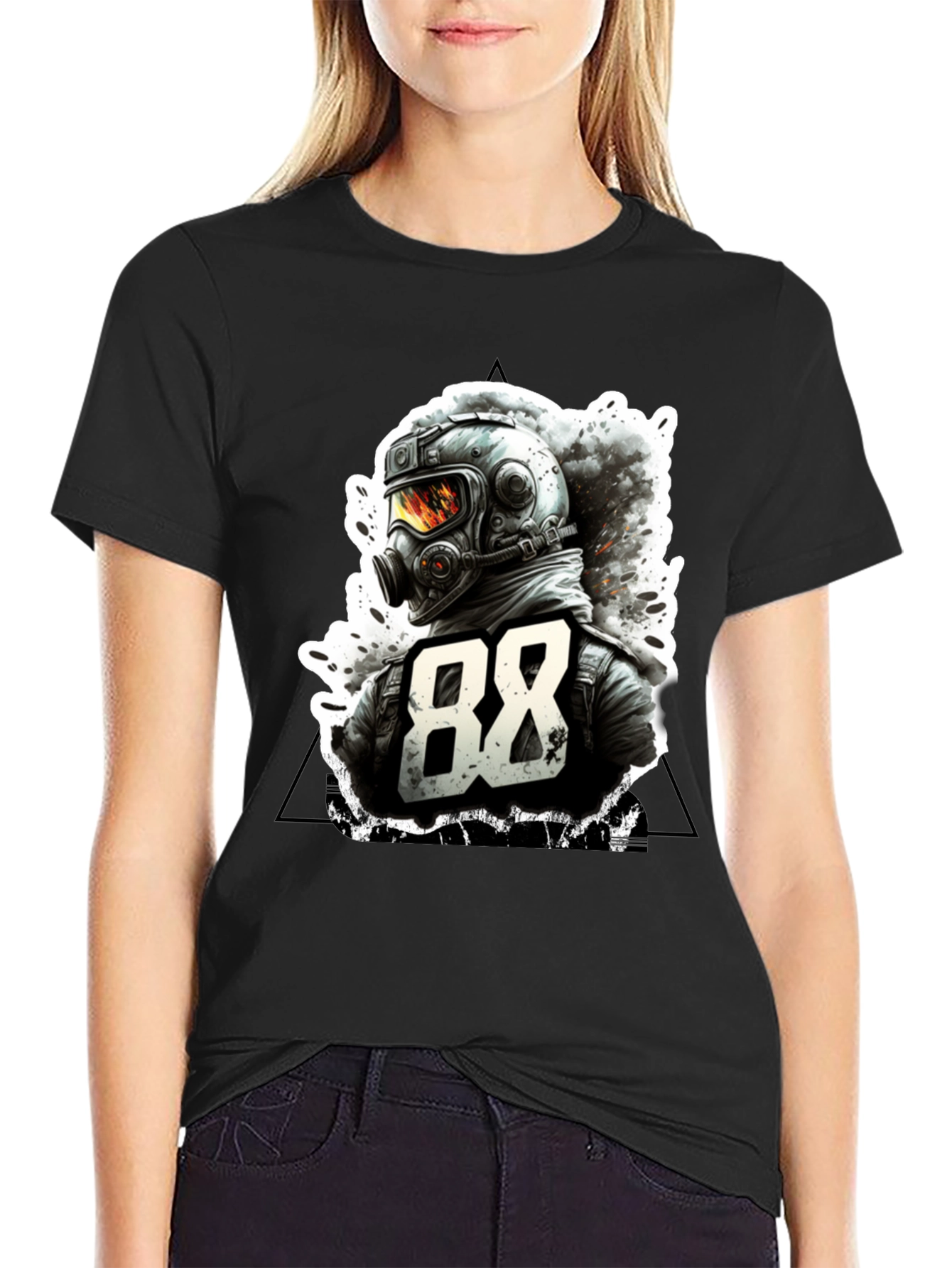 Graphic Tee - 88 Design Black T-Shirt