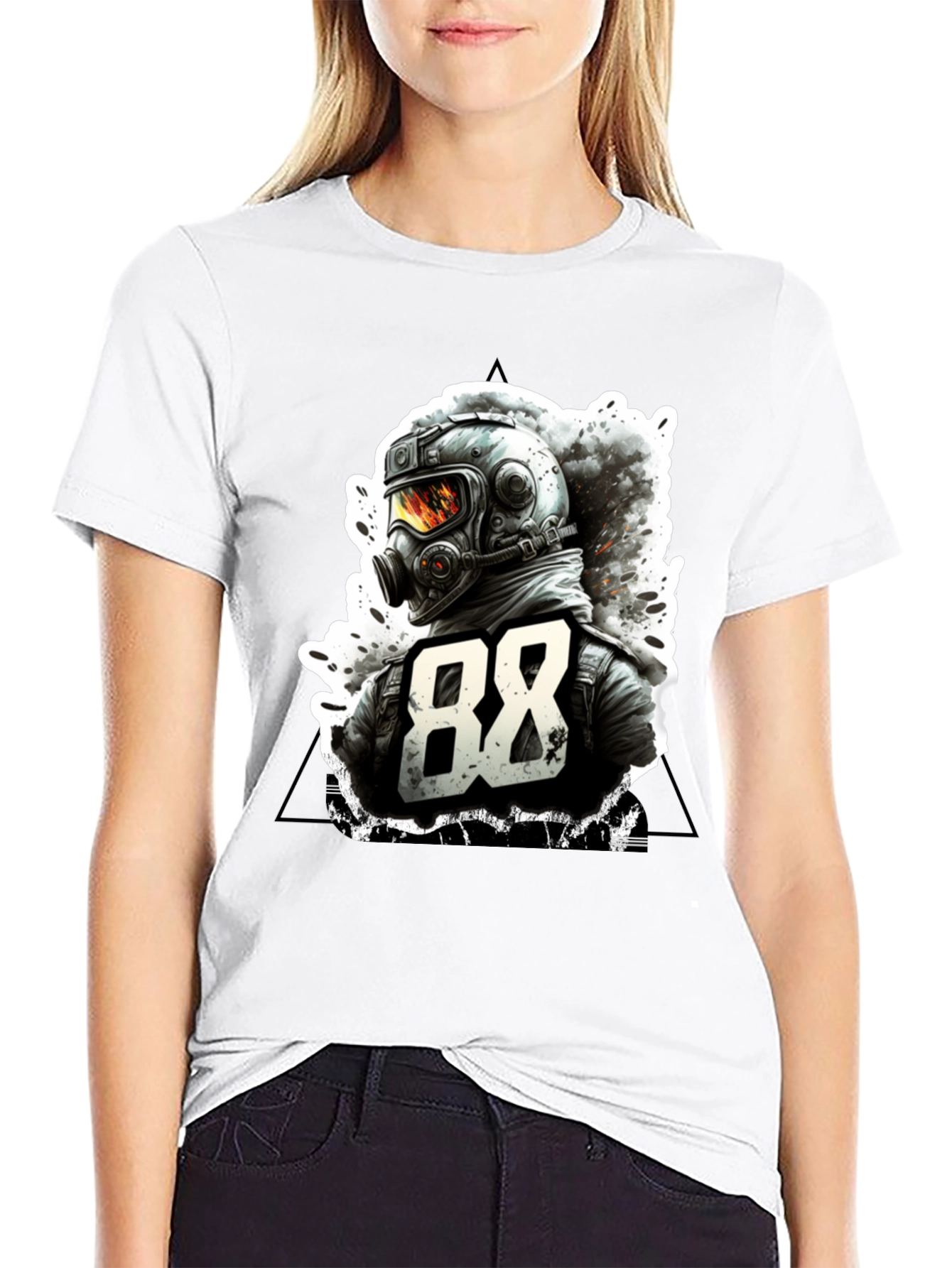 Graphic Tee - 88 Design Black T-Shirt