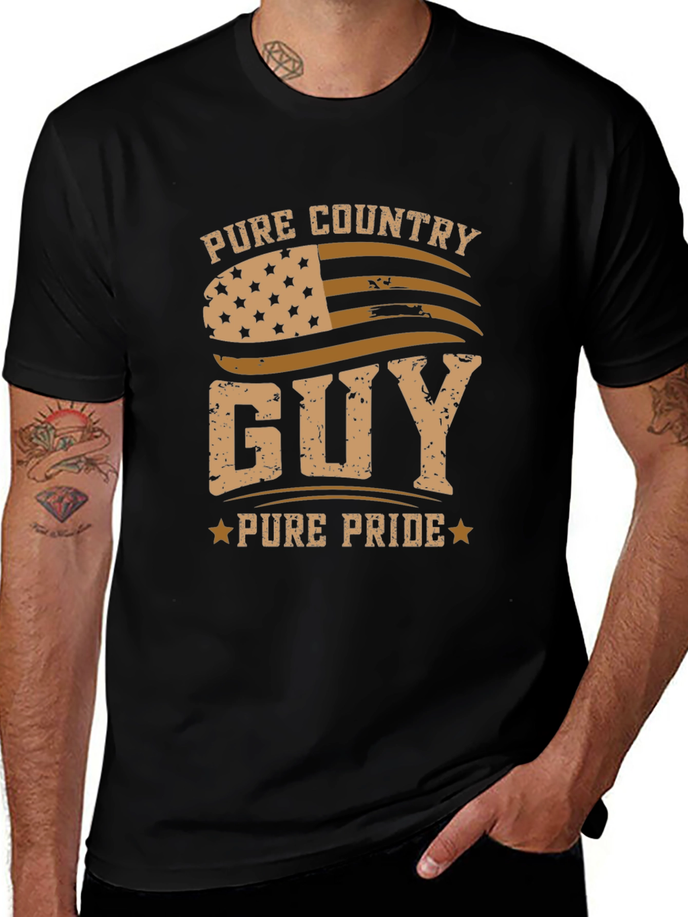 Pure Country Guy Graphic T-Shirt - Black