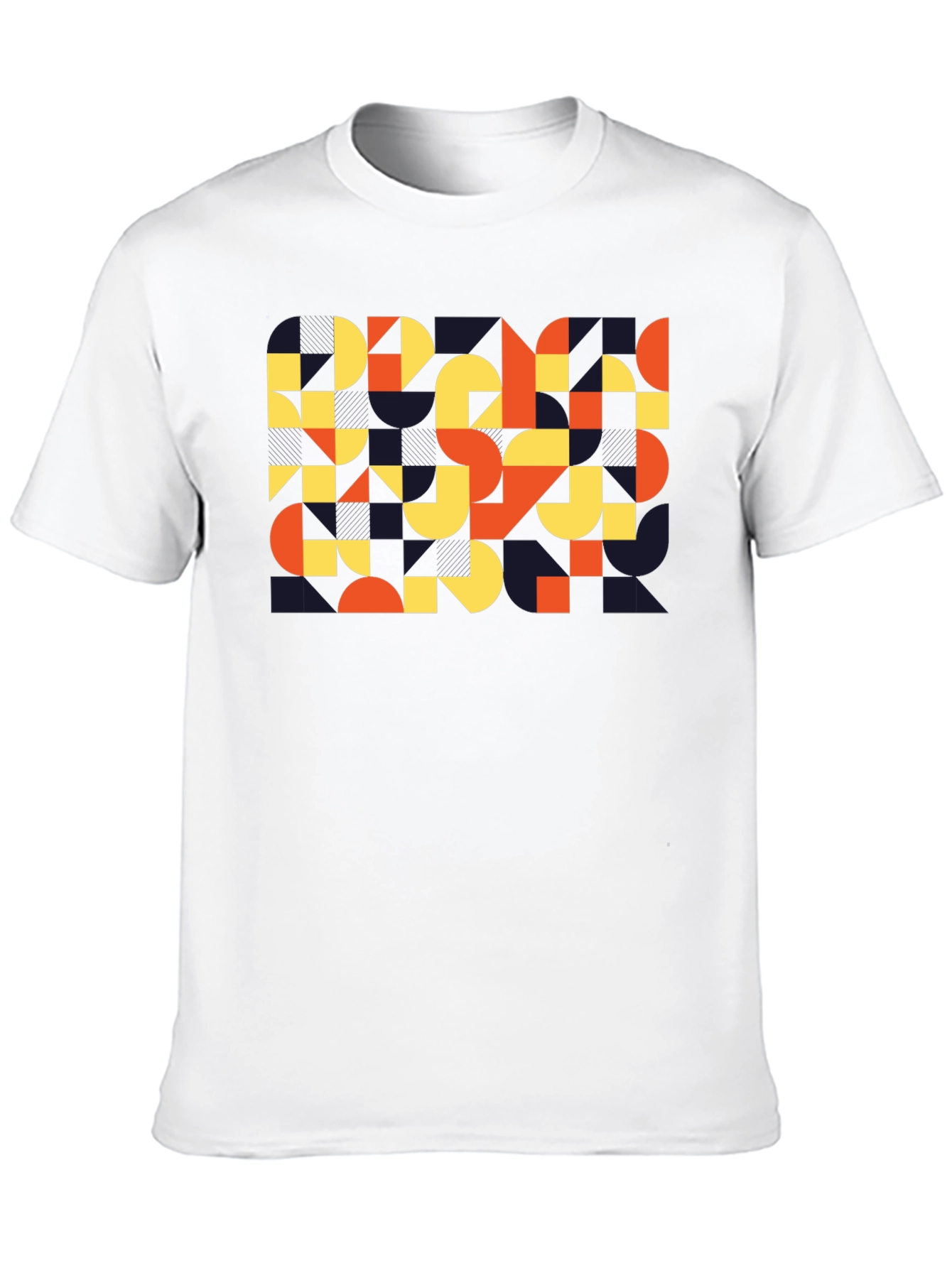 Abstract Geometric Black T-Shirt