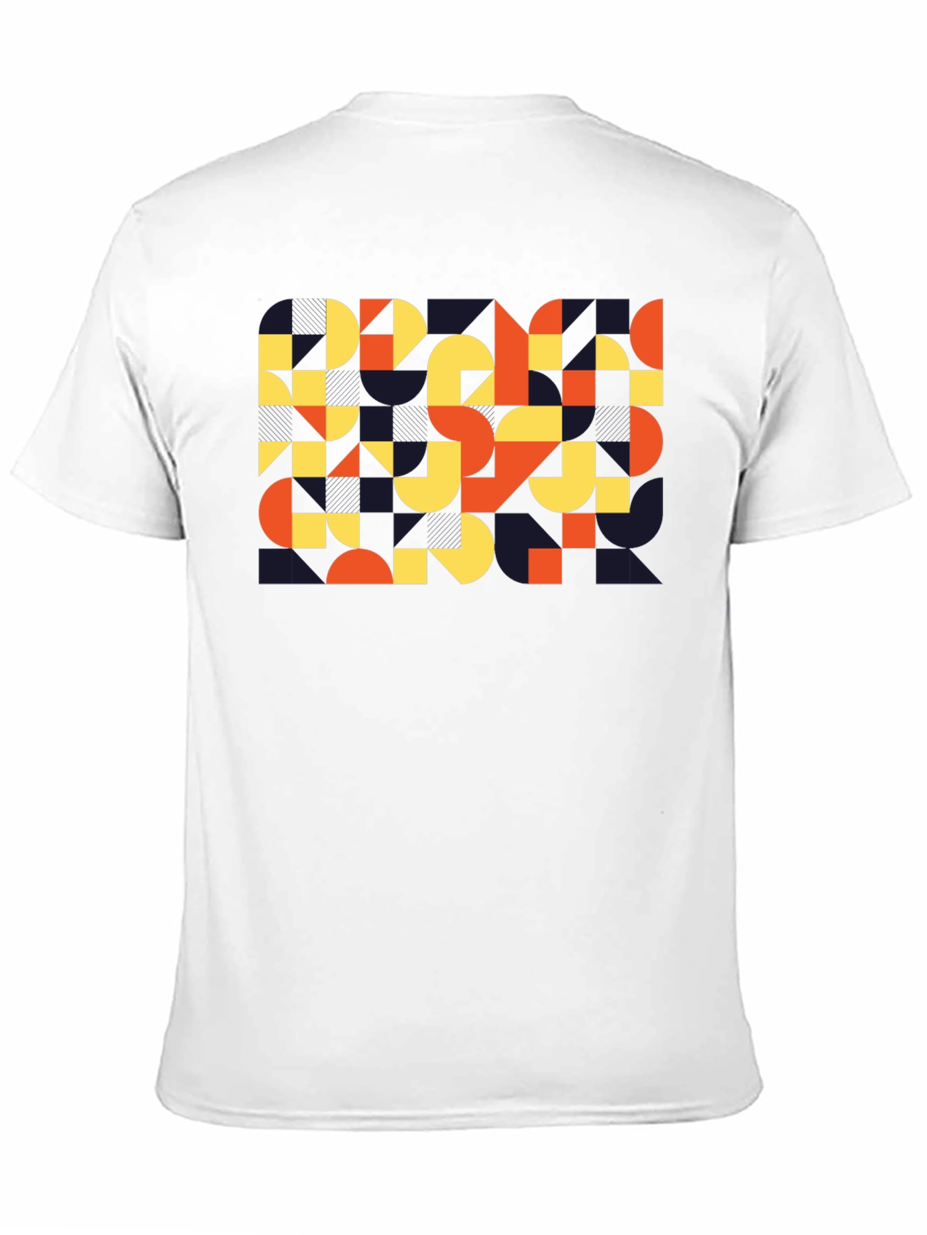 Abstract Geometric Black T-Shirt
