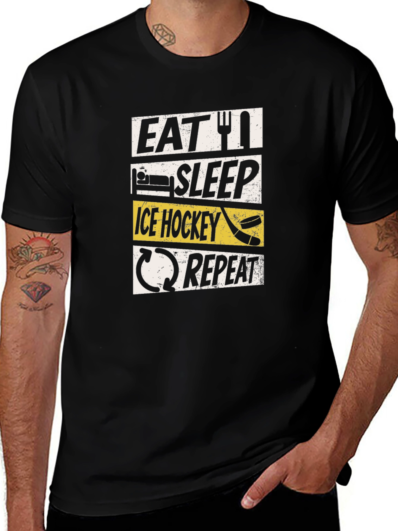 Eat Sleep Ice Hockey Repeat T-Shirt