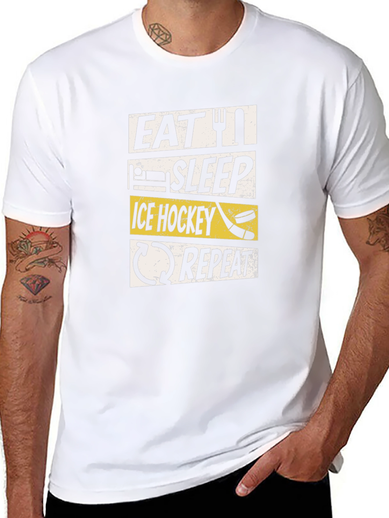 Eat Sleep Ice Hockey Repeat T-Shirt