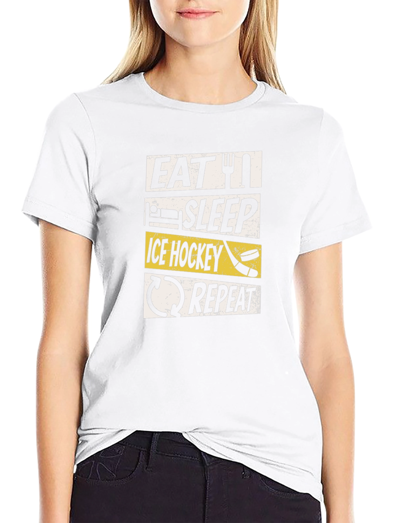 Eat Sleep Ice Hockey Repeat T-Shirt