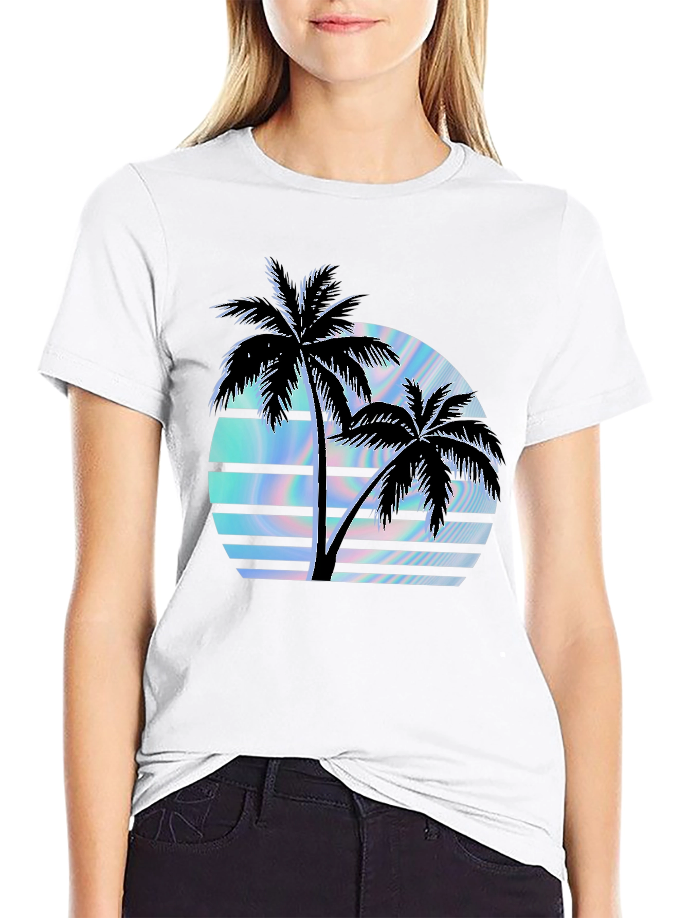 Retro Palm Sunset Graphic Tee