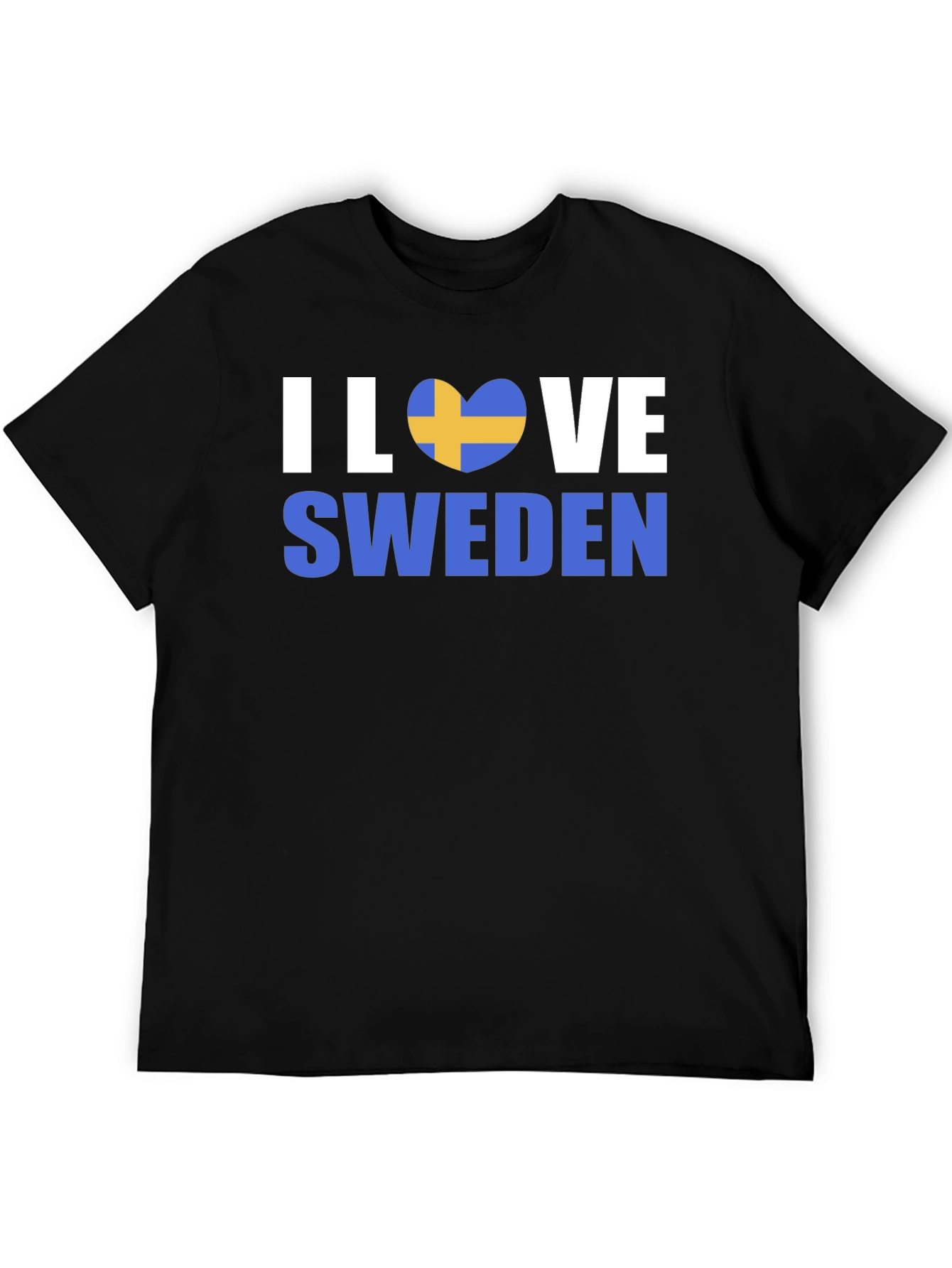 I Love Sweden T-Shirt: Patriotic Flag Heart Graphic Tee