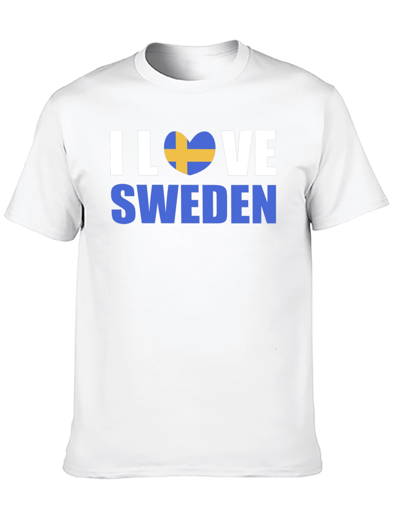 I Love Sweden T-Shirt: Patriotic Flag Heart Graphic Tee