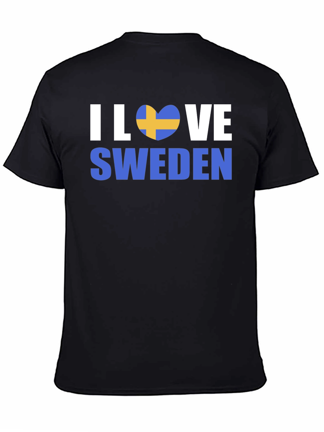 I Love Sweden T-Shirt: Patriotic Flag Heart Graphic Tee