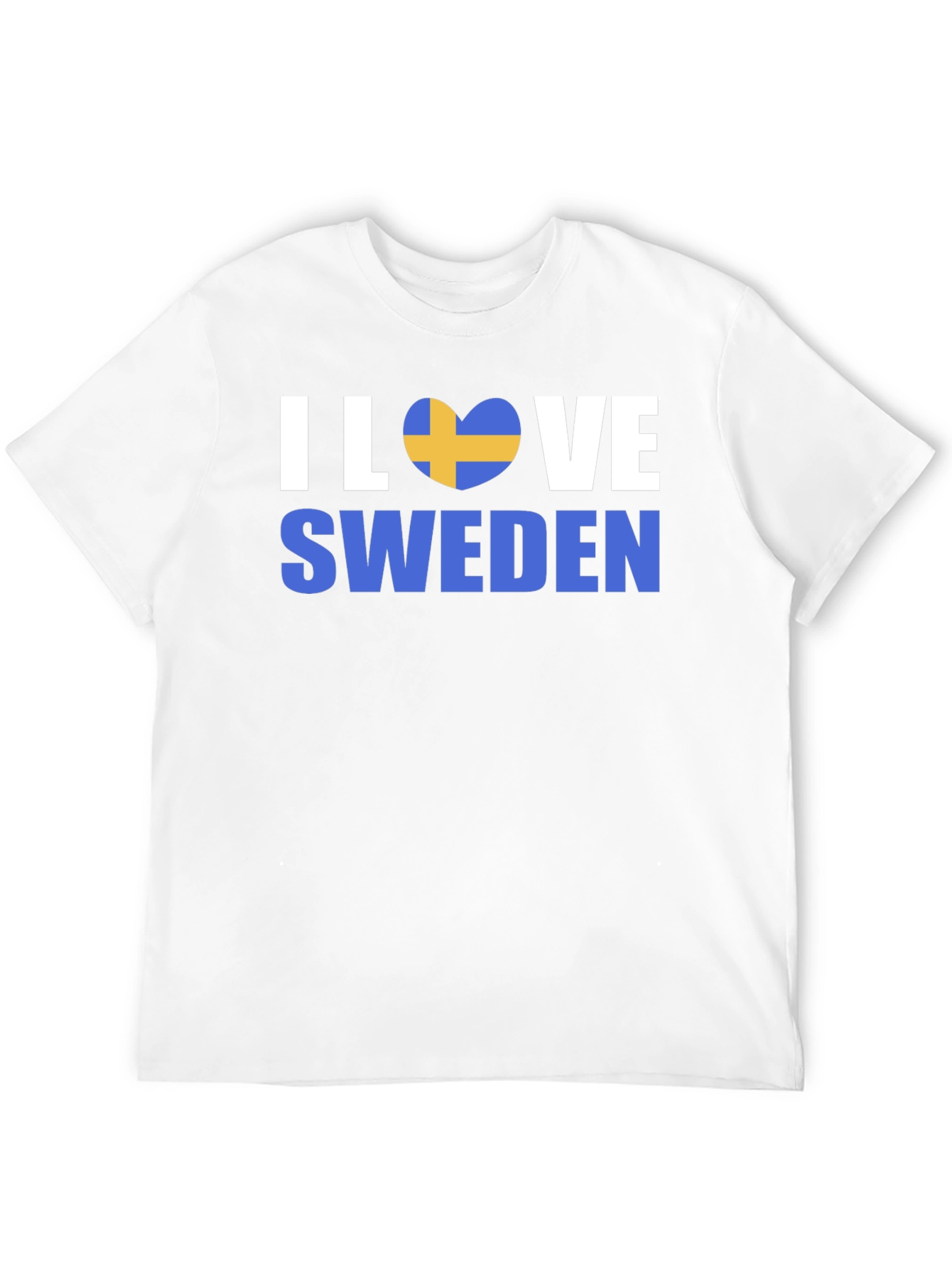 I Love Sweden T-Shirt: Patriotic Flag Heart Graphic Tee