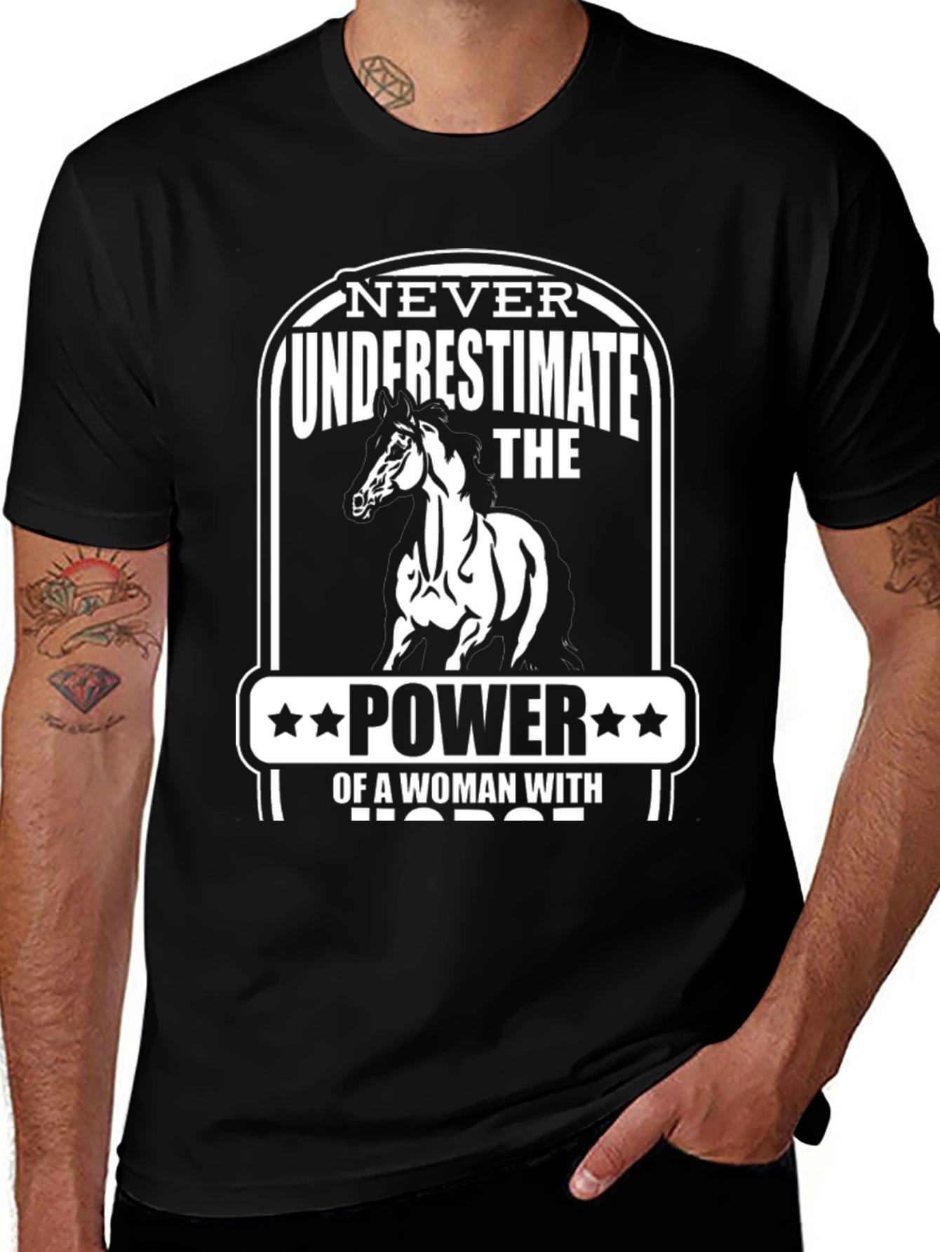 Horse Lover T-Shirt - Never Underestimate the Power