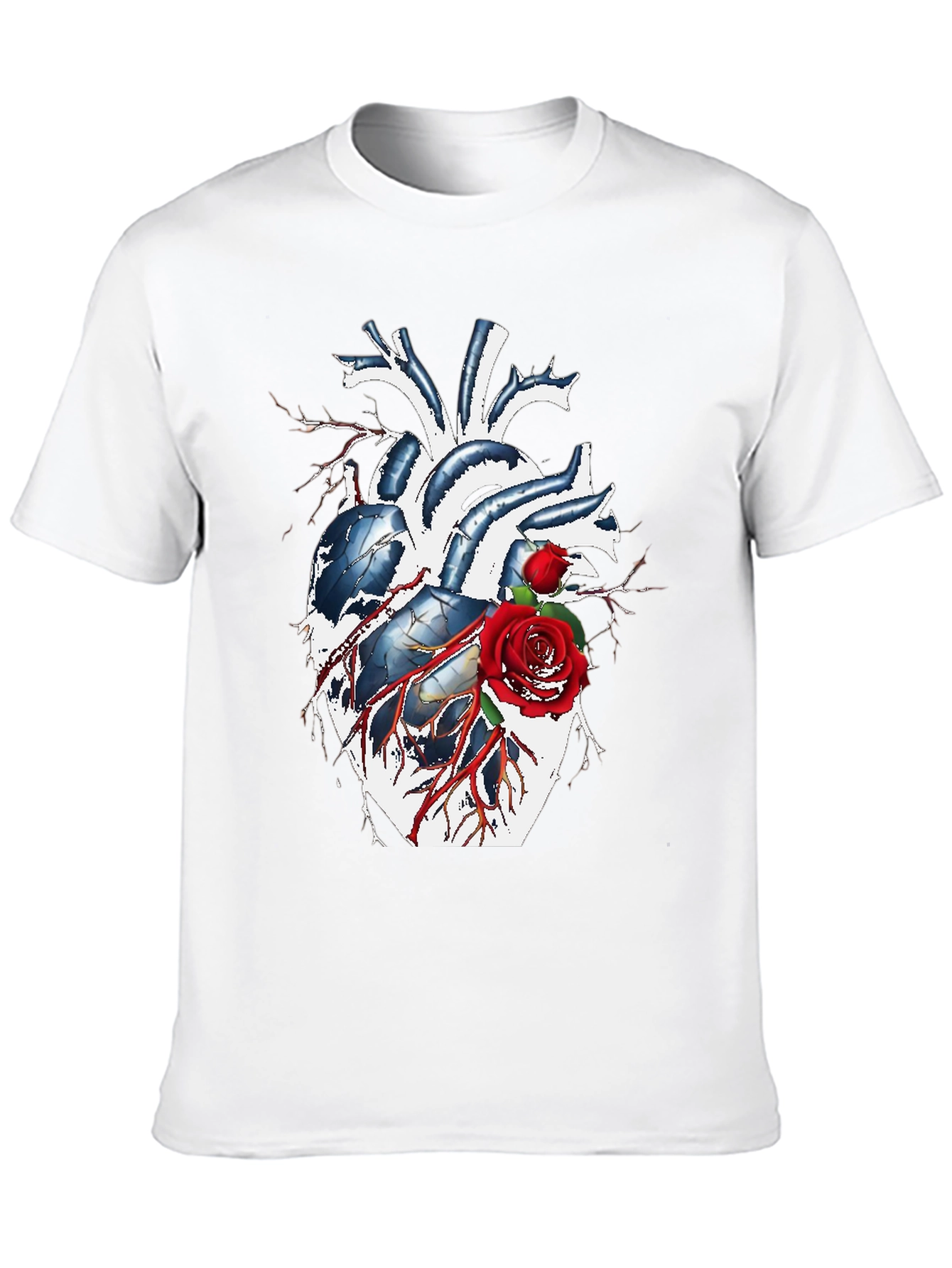 Anatomical Heart & Rose Graphic Tee