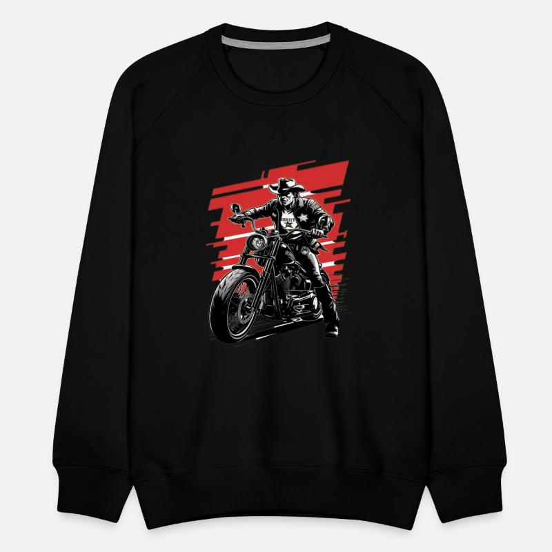 Sheriff Riding Motorcycle Illustration