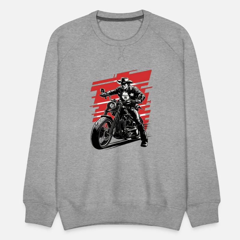 Sheriff Riding Motorcycle Illustration