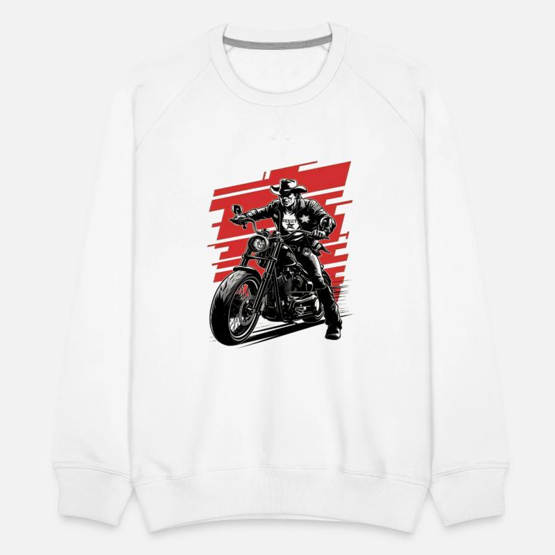 Sheriff Riding Motorcycle Illustration