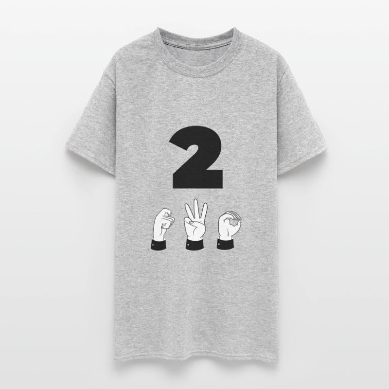 Sign Language ASL Number 2 - Second Place - Two