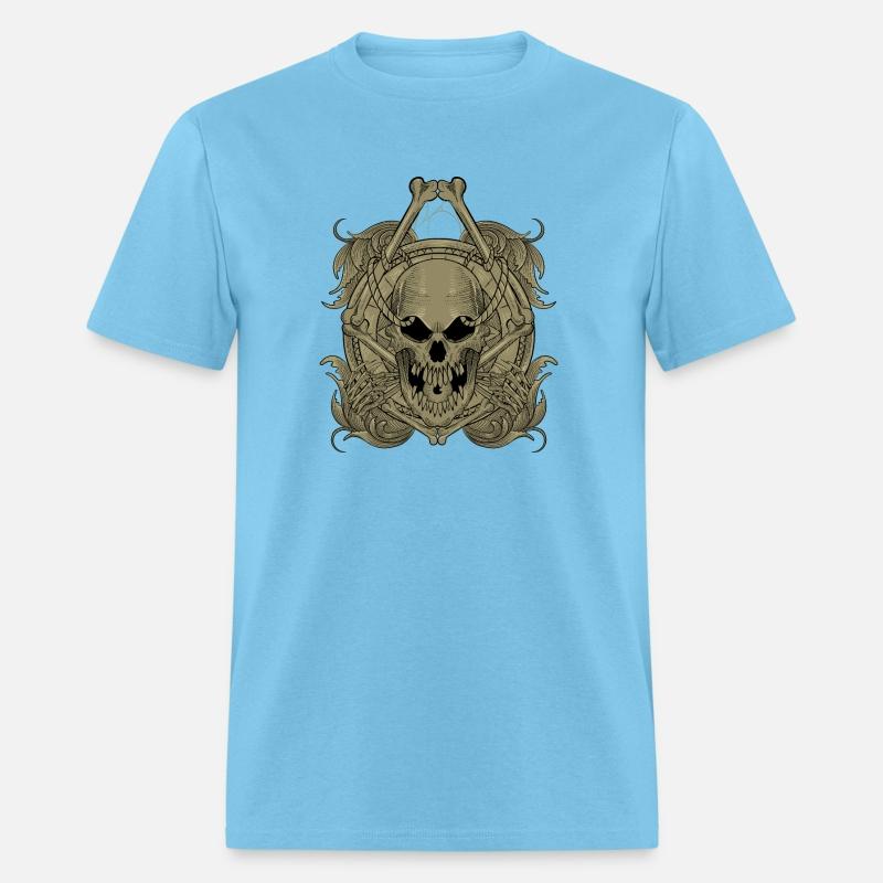 Skull with Ornament Artwork Illustration 22940268