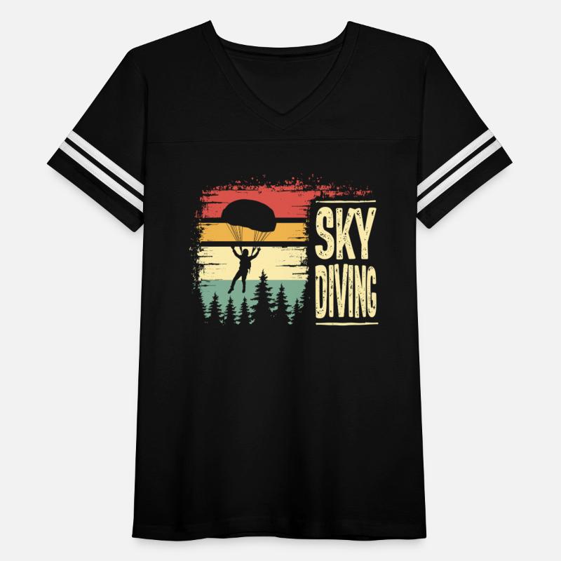 Skydiving Vintage Retro Sunset