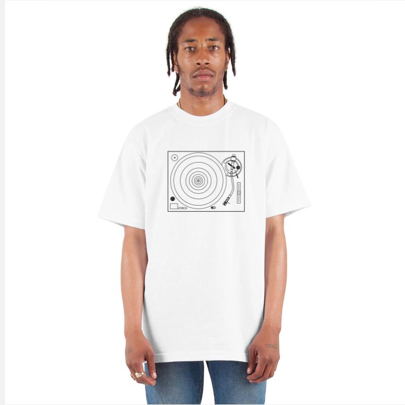 SL1200 Turntable Top View No Parts - Black Print