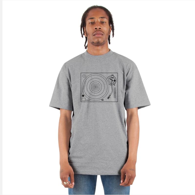 SL1200 Turntable Top View No Parts - Black Print