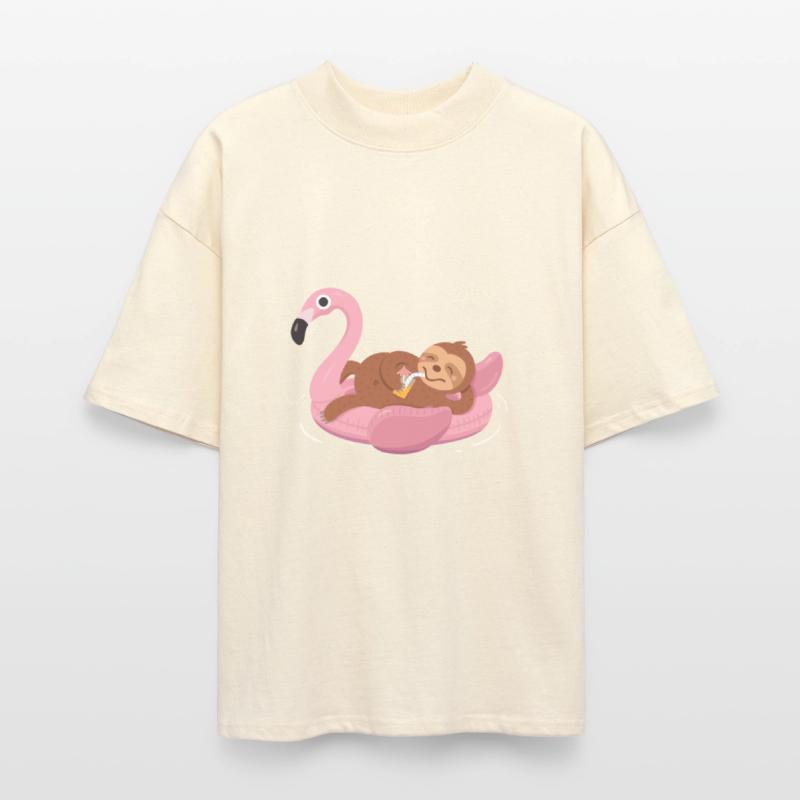 Sloth on Flamingo Float