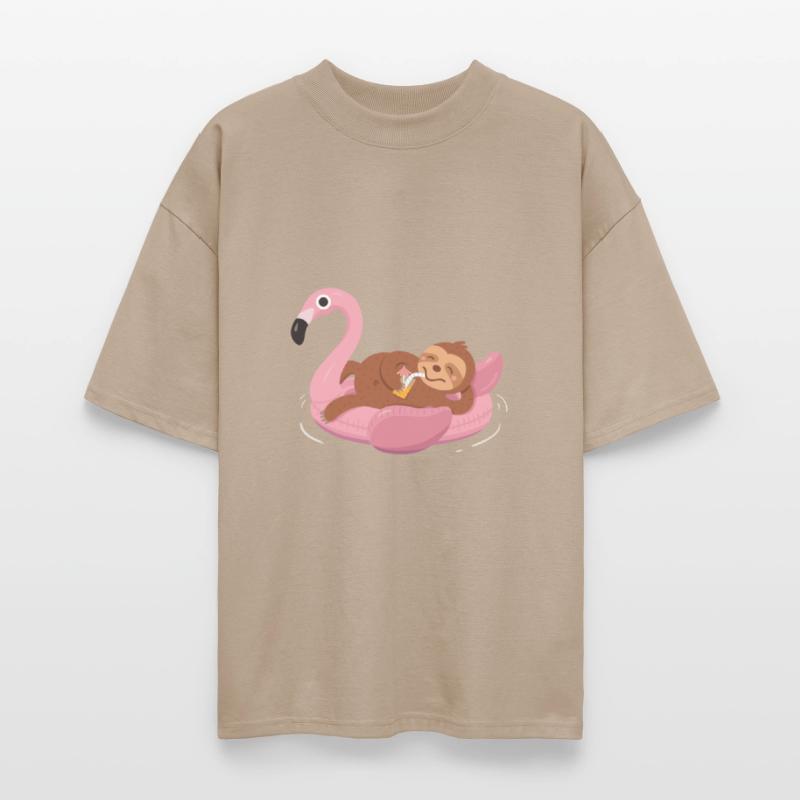 Sloth on Flamingo Float