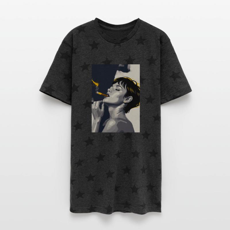 Smoking Woman Art - Bold Contemporary Illustration