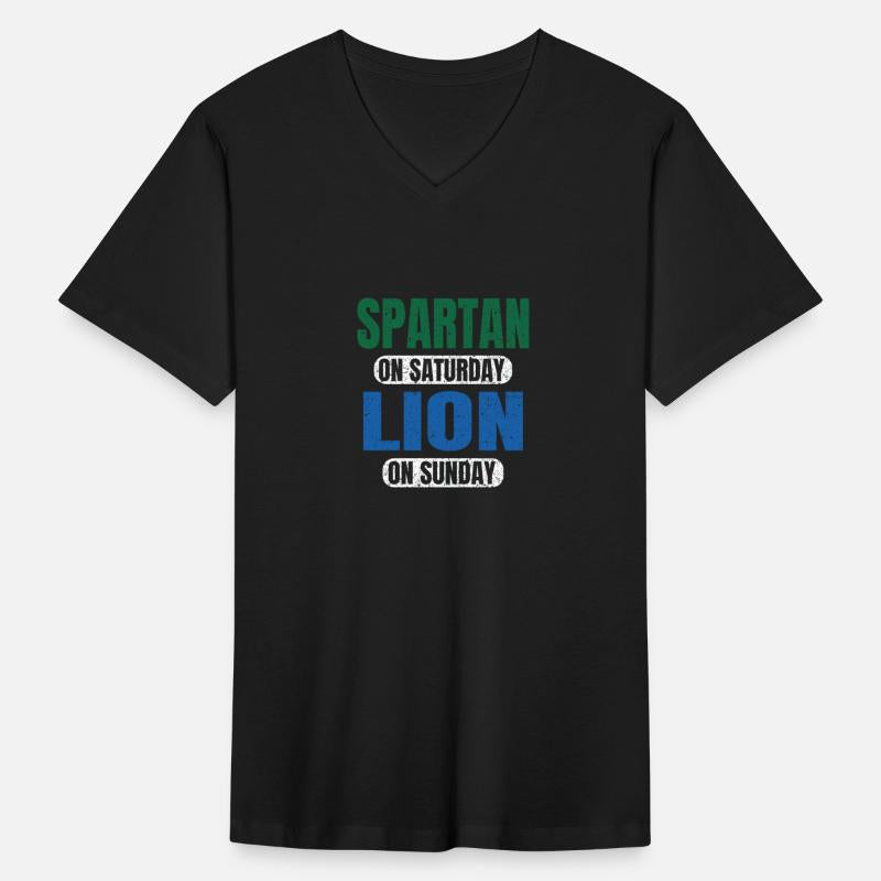 Spartan On Saturday Lion On Sunday Detroit Gift Id