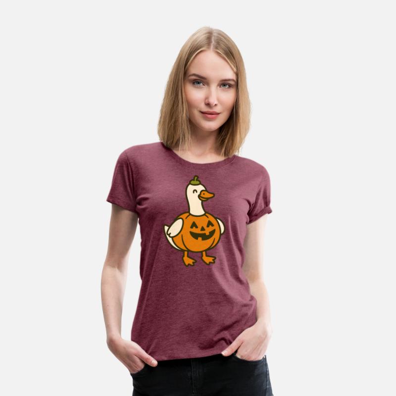 Spooky Halloween Duck in Pumpkin Costume