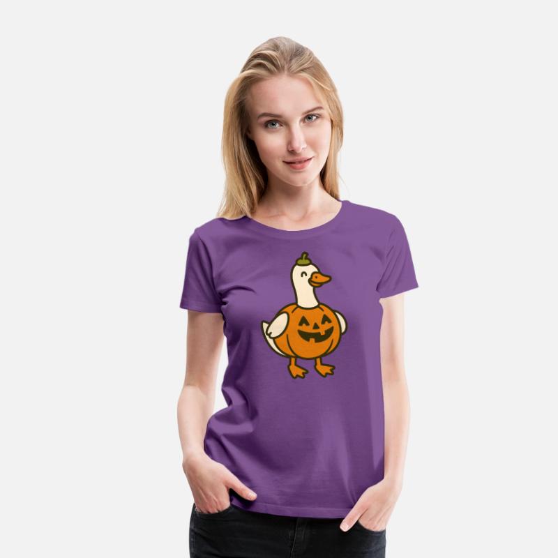 Spooky Halloween Duck in Pumpkin Costume