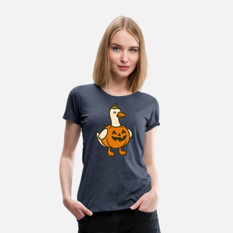 Spooky Halloween Duck in Pumpkin Costume