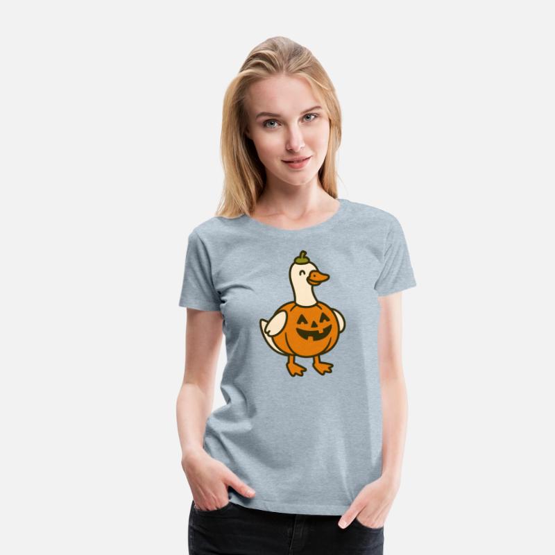 Spooky Halloween Duck in Pumpkin Costume