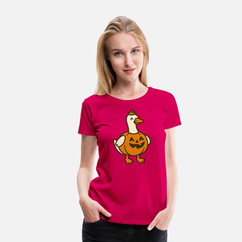 Spooky Halloween Duck in Pumpkin Costume