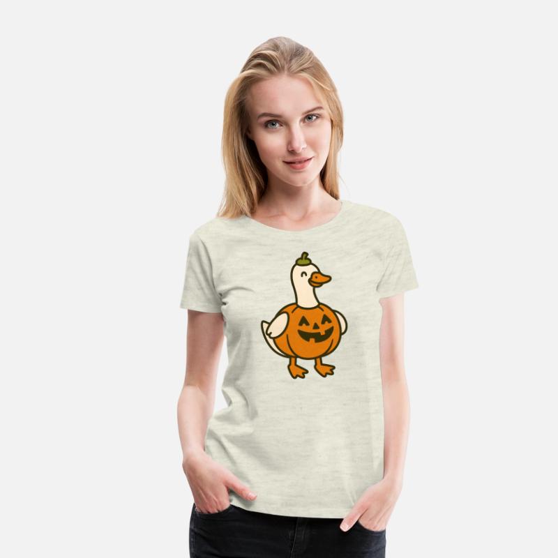 Spooky Halloween Duck in Pumpkin Costume