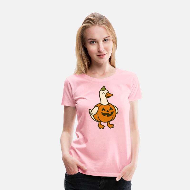 Spooky Halloween Duck in Pumpkin Costume