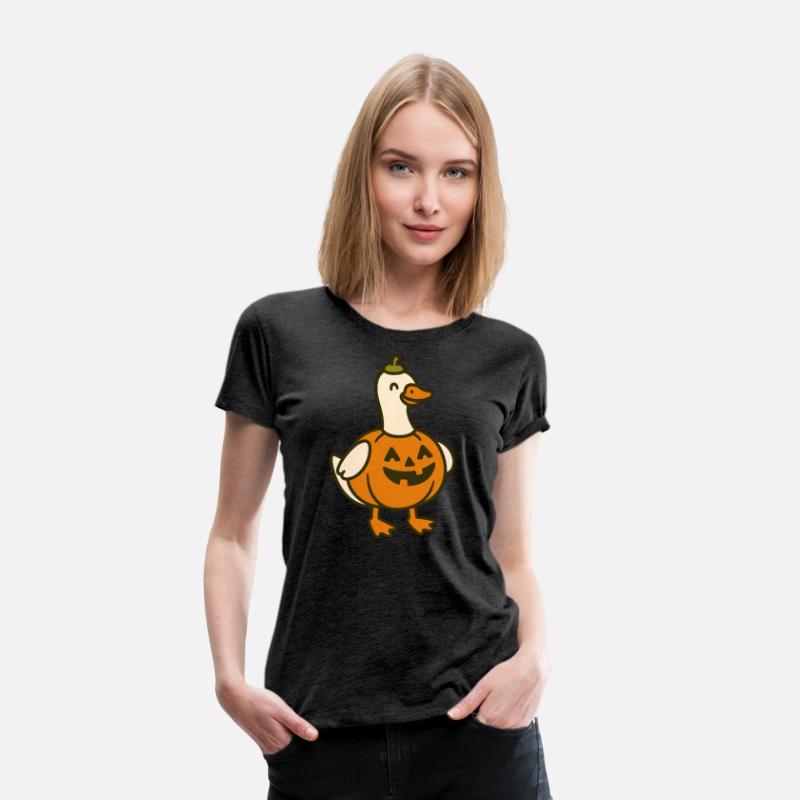 Spooky Halloween Duck in Pumpkin Costume