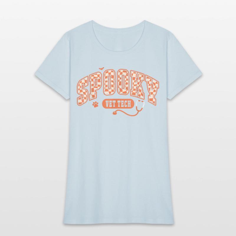 Spooky Vet Tech Veterinarian Halloween Checkerboar