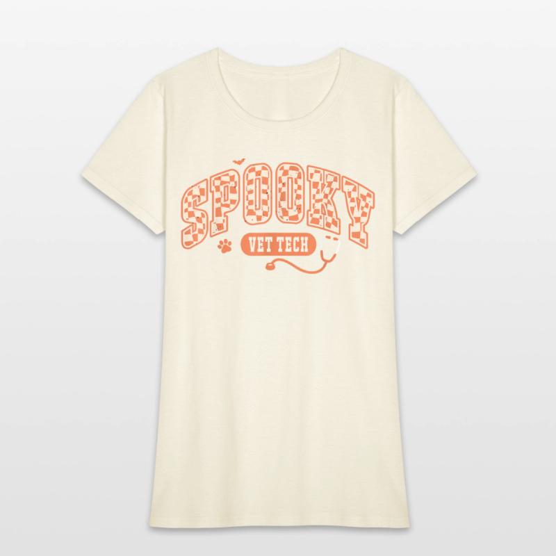 Spooky Vet Tech Veterinarian Halloween Checkerboar