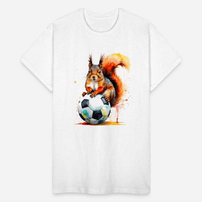 Squirrel Football Soccer Colorful Animal Graphic